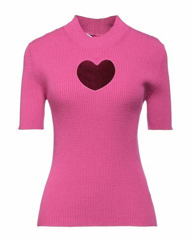 Msgm Woman Sweater Magenta Viscose, Polyester Cover