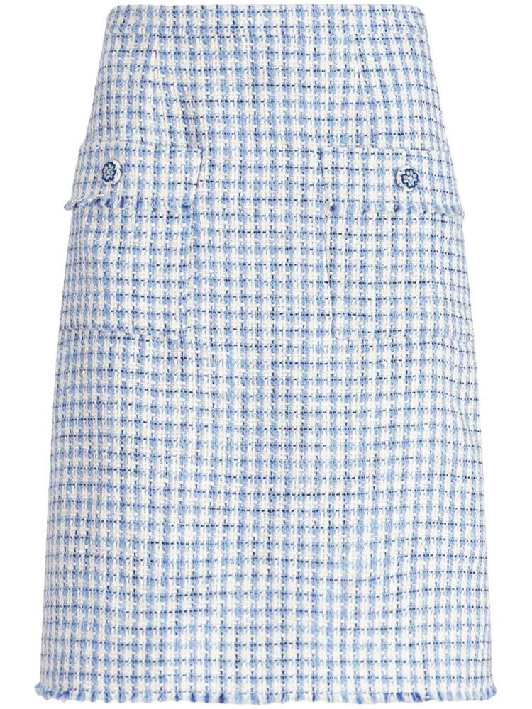 ETRO tweed sheath midi skirt - Blue Cover