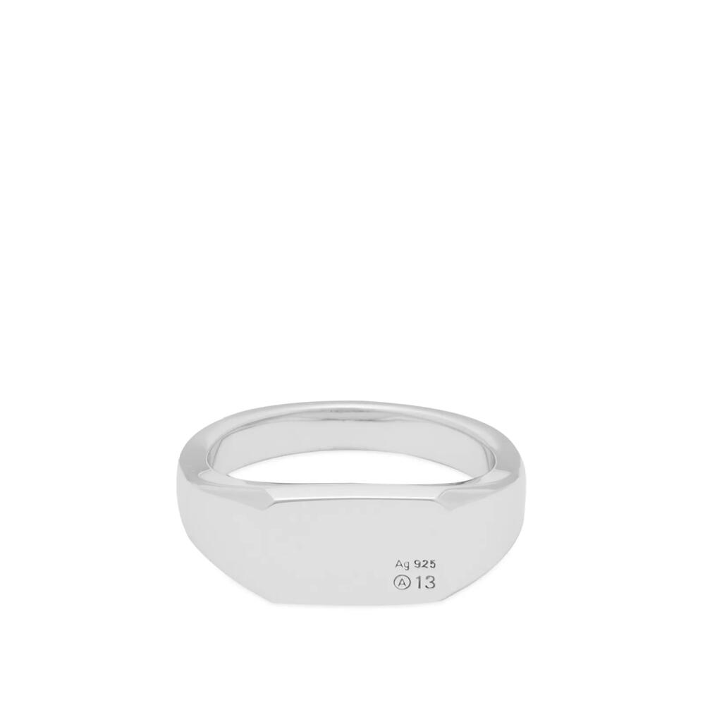 NUMBERING Men's A13 Signet Ring in Silver Cover