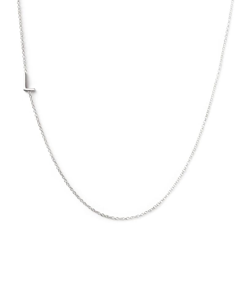 Maya Brenner Designs 14k White Gold Mini Letter Necklace Cover