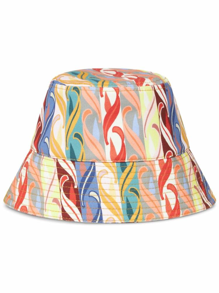 ETRO abstract-print cotton bucket hat - White Cover