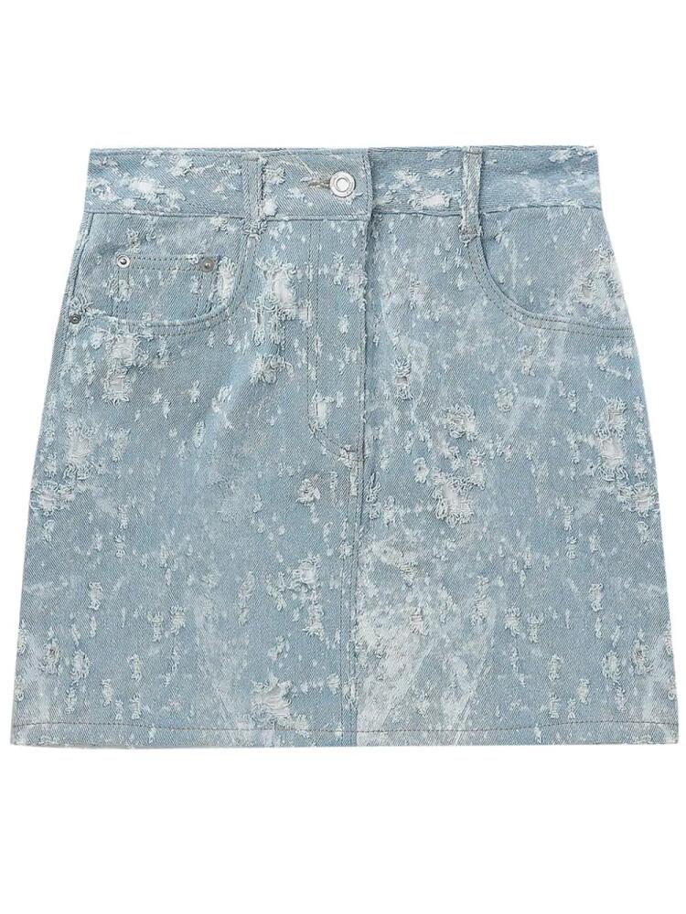 Juun.J distressed denim miniskirt - Blue Cover