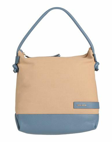 Gianni Notaro Woman Handbag Sand Textile fibers, Soft Leather Cover