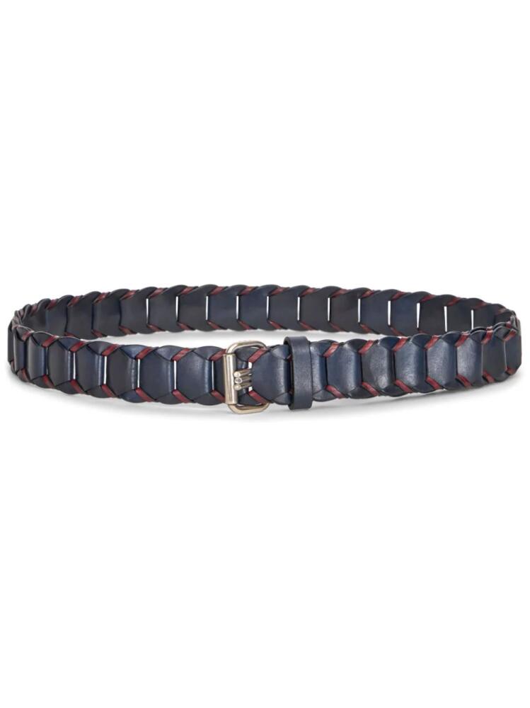 ETRO woven leather belt - Blue Cover