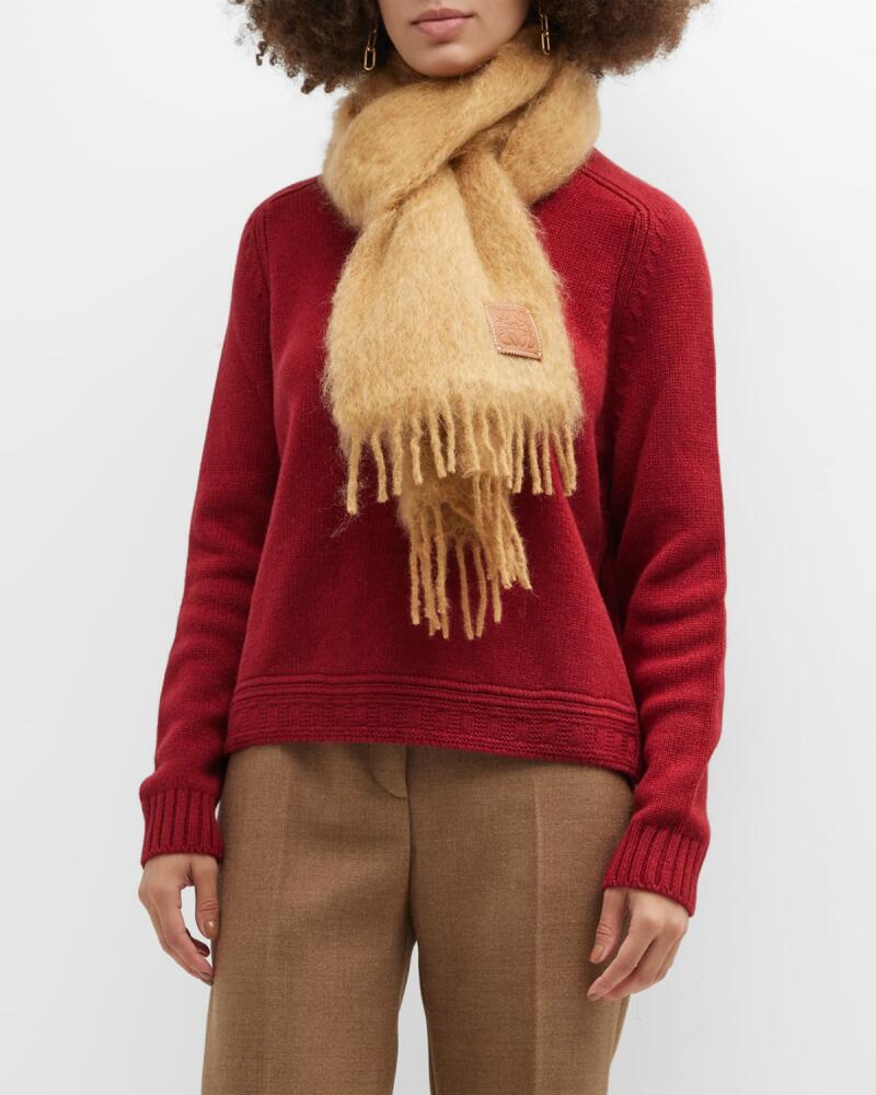 Loewe Anagram Mohair Fringe Scarf Cover