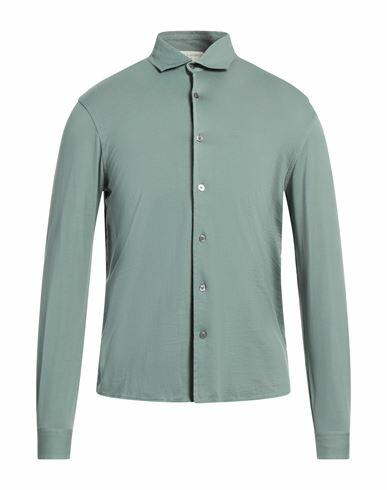 Filippo De Laurentiis Man Shirt Sage green Cotton Cover