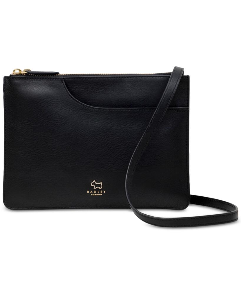 Radley London Pockets Medium Zip-Top Leather Crossbody - Black/Gold Cover