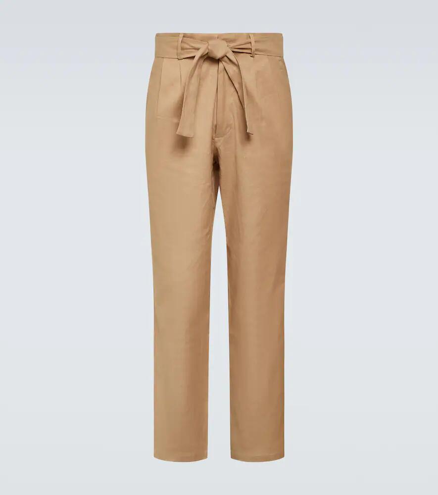 Commas High-rise linen and cotton straight pants Cover