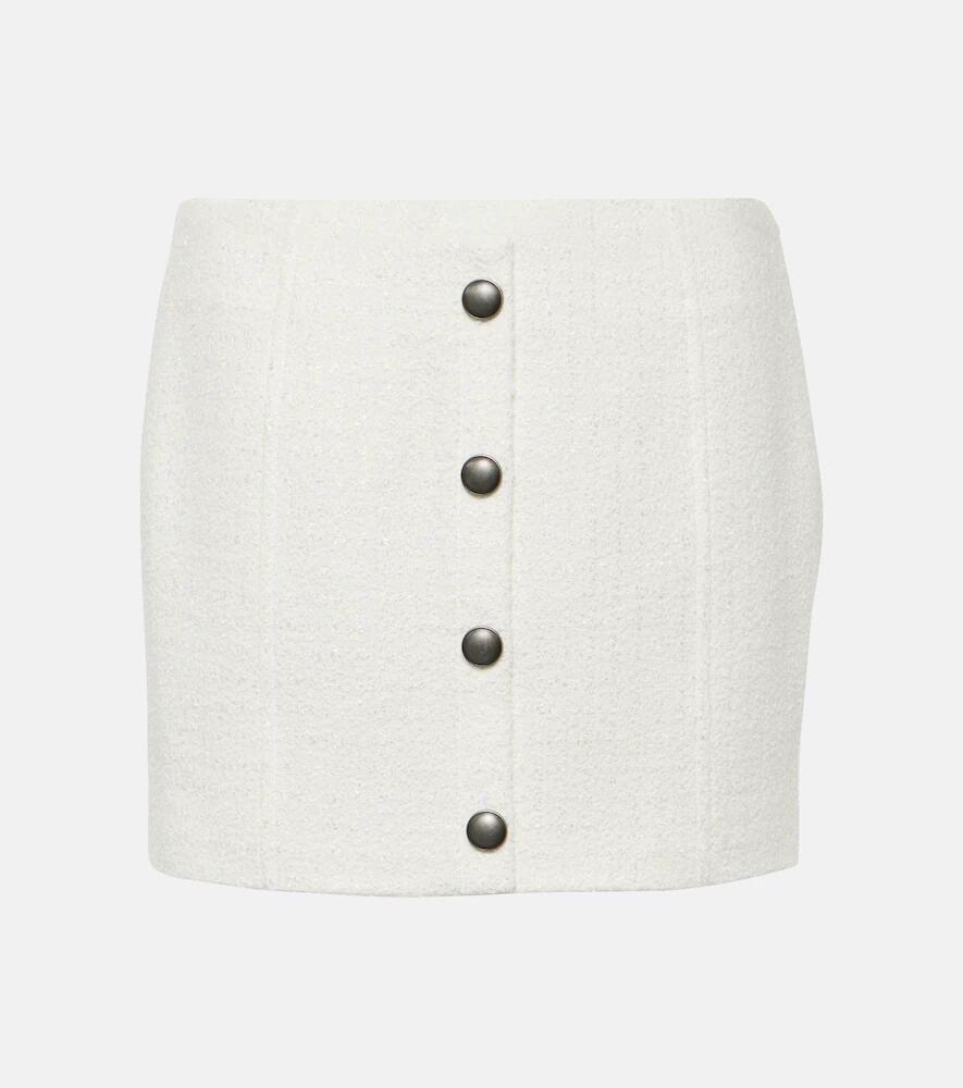 Alessandra Rich Checked tweed bouclé miniskirt Cover