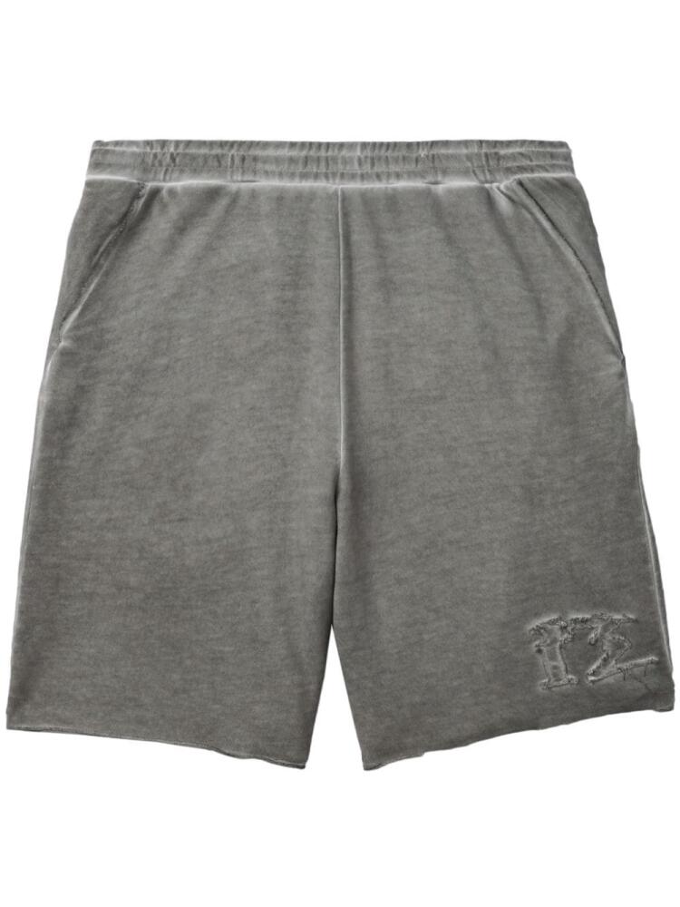 izzue distressed cotton track shorts - Neutrals Cover