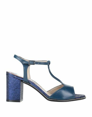 Loretta Pettinari Woman Sandals Midnight blue Soft Leather Cover