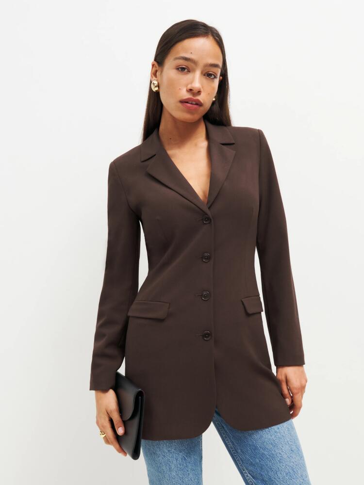 Reformation Jacques Long Fitted Blazer Cover