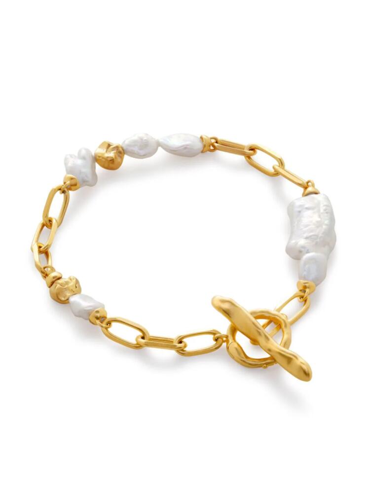 Monica Vinader x Amy Powney keshi-pearl bracelet - Gold Cover