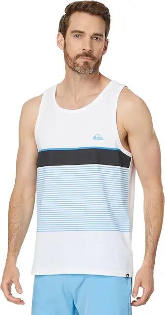 Quiksilver Tijuana Stripe Tank Mj0 Screen Tee (White) Men's Short Sleeve Pullover Cover