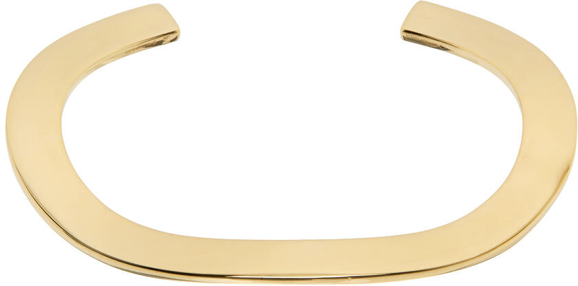 Bottega Veneta Gold Sculptural Cuff Bracelet Cover