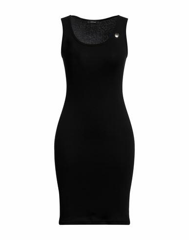 Mangano Woman Mini dress Black Cotton Cover