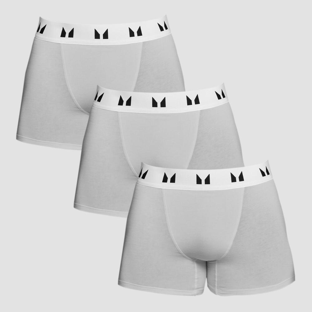 MP Men's Boxers (3 Pack) - Grey Marl/White Cover