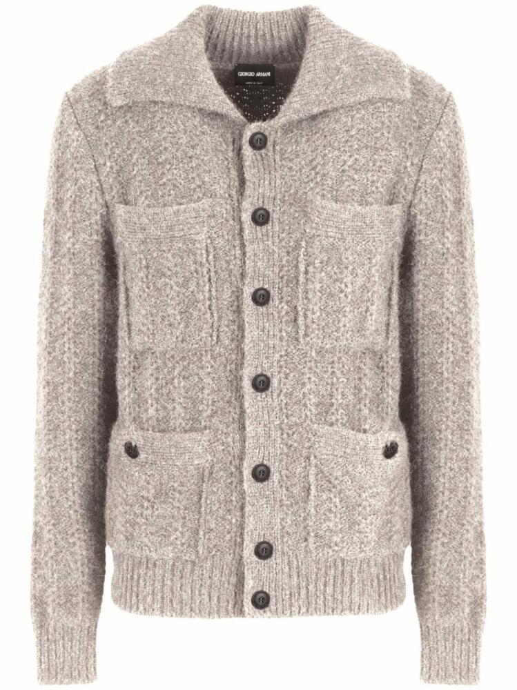 Giorgio Armani cable-knit cardigan - Neutrals Cover