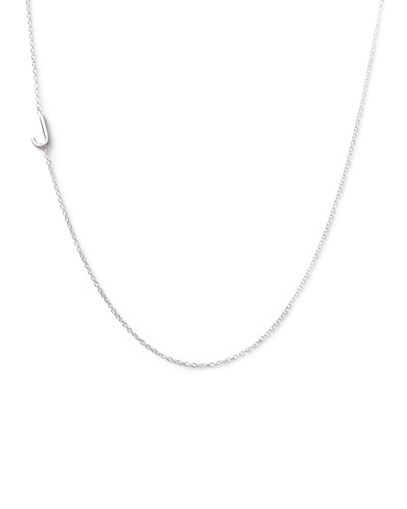 Maya Brenner Designs 14k White Gold Mini Letter Necklace Cover