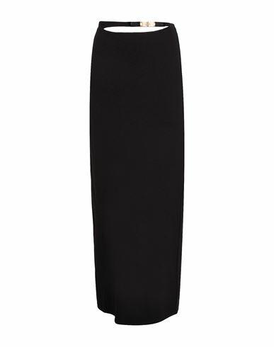 8 By Yoox Viscose Jersey Maxi Skirt W/ Waist Detail Woman Maxi skirt Black Viscose, Recycled polyamide, Elastane Cover