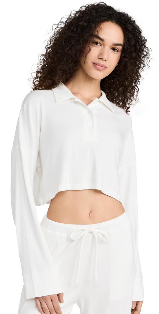 Riot Swim Rory Oversized Crop Top Dove Cover