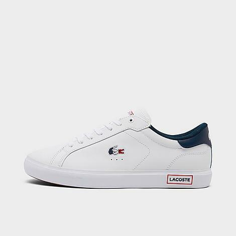 Lacoste Men's Powercourt Leather Casual Shoes in White/White Cover