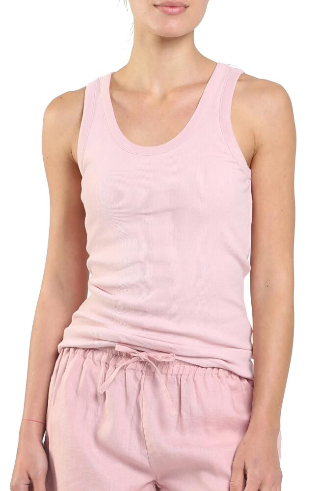 Papinelle Ribbed Shelf Bra Tank in Dusty Pink Cover