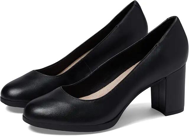 Clarks Bayla Skip (Black Leather) High Heels Cover