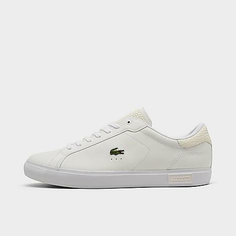 Lacoste Men's Powercourt Leather Casual Shoes in White/White Cover