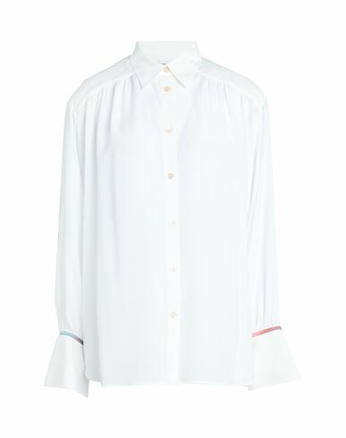 Ps Paul Smith Woman Shirt White Acetate, Silk Cover