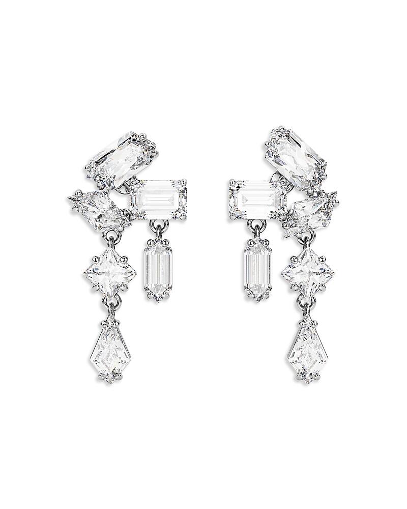 Swarovski Mesmera Mixed Cut Cluster Drop Earrings in Rhodium Plated Cover