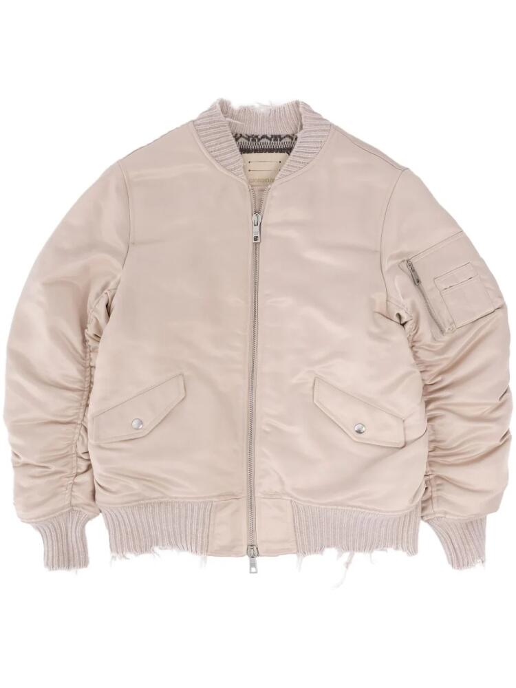 Giorgio Brato distressed bomber jacket - Pink Cover