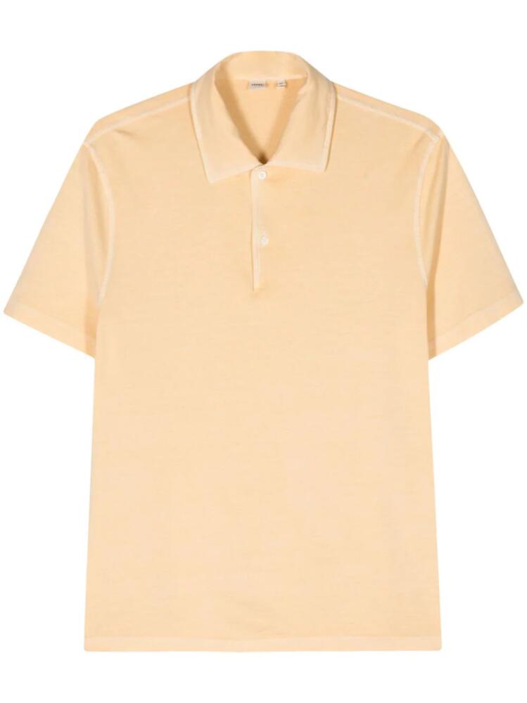 ASPESI button-up cotton polo shirt - Yellow Cover