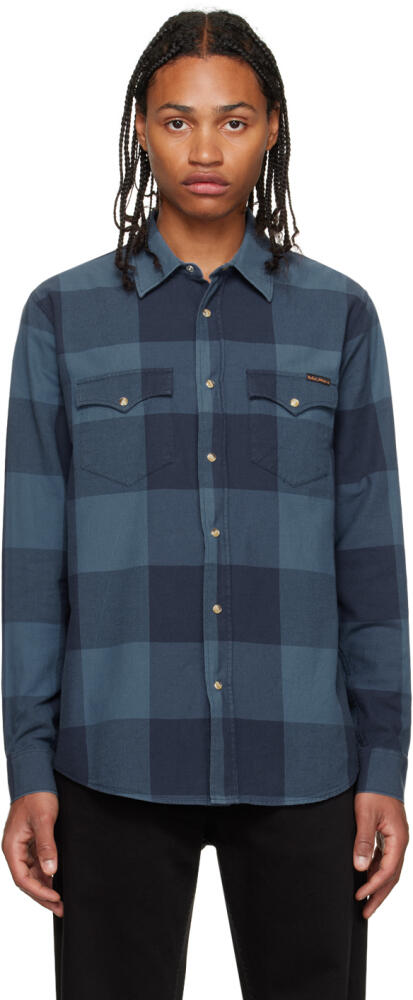 Nudie Jeans Blue George Shirt Cover