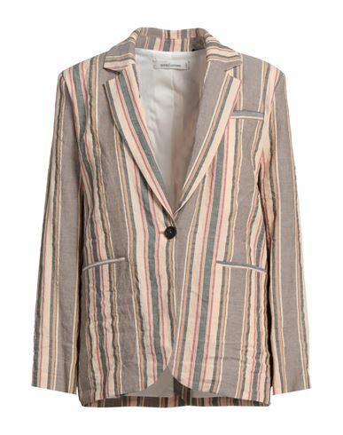 Nostrasantissima Woman Blazer Sand Linen, Cotton Cover