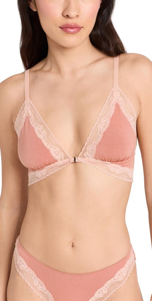 Eberjey Flora Front Closure Bralette Rouge Pink/ Rose Cover