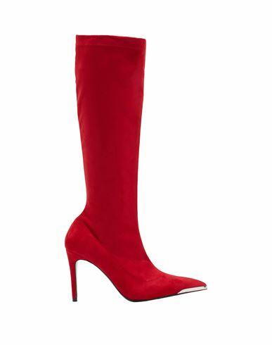 8 By Yoox Stretch Pointy Detail Boots Woman Boot Red Textile fibers Cover