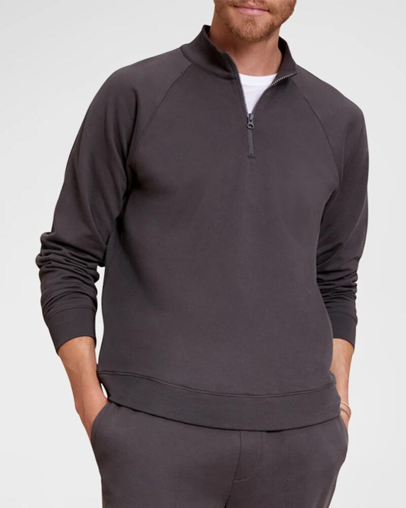 Barefoot Dreams Men's Pima Cotton Half-Zip Pullover Sweater Cover