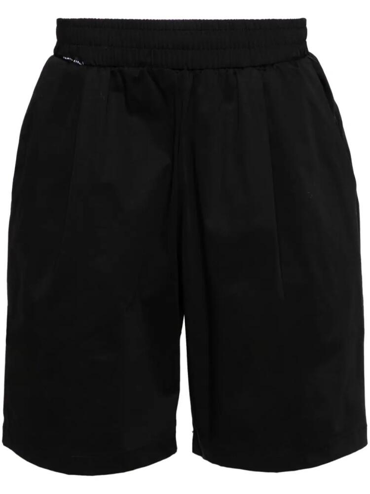 Family First elasticated-waist poplin shorts - Black Cover