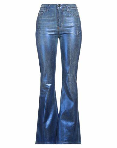 Madison•maison Woman Jeans Blue Cotton, Elastane Cover