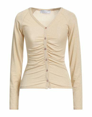 Kaos Woman Cardigan Sand Viscose, Polyester, Polyamide, Elastane Cover