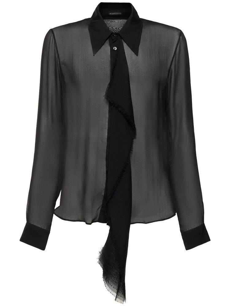 ANN DEMEULEMEESTER Bjarn Silk Sheer Shirt Cover