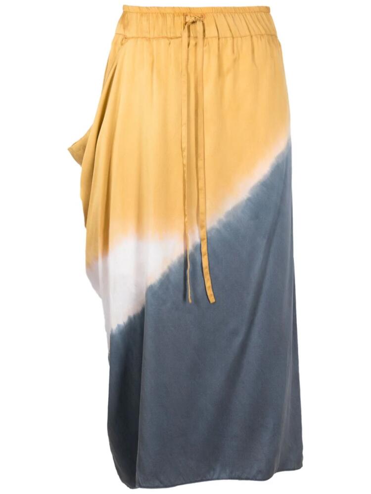 Uma | Raquel Davidowicz tie-dye print silk skirt - Yellow Cover