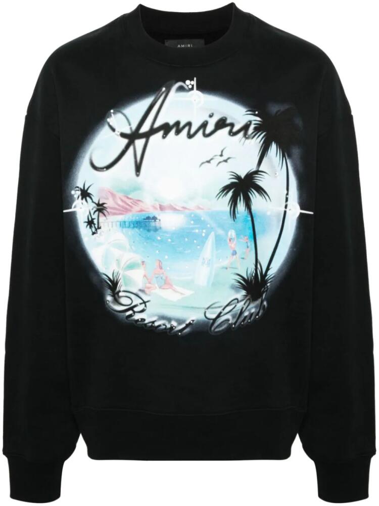 AMIRI Paradise Airbrush cotton sweatshirt - Black Cover