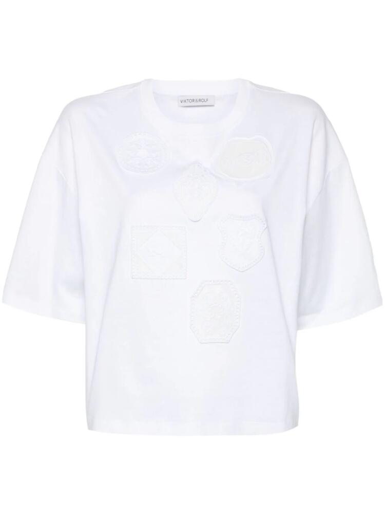 Viktor & Rolf Godet tulle-detail cotton T-shirt - White Cover