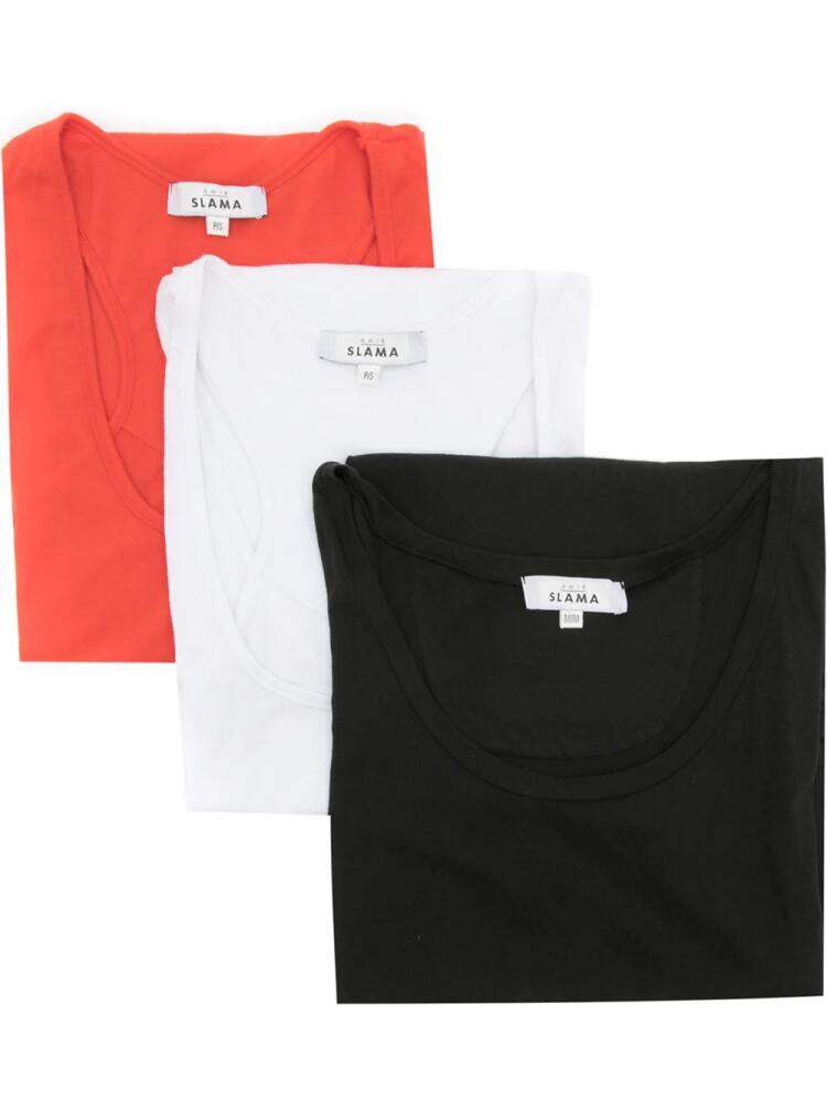 Amir Slama three-pack tank tops - Red Cover