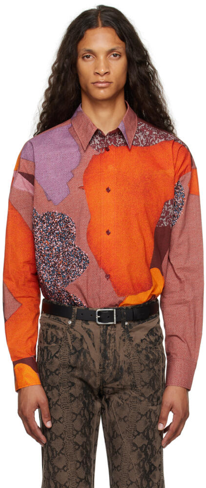 Paul Smith Orange & Purple Oversized Shirt Cover