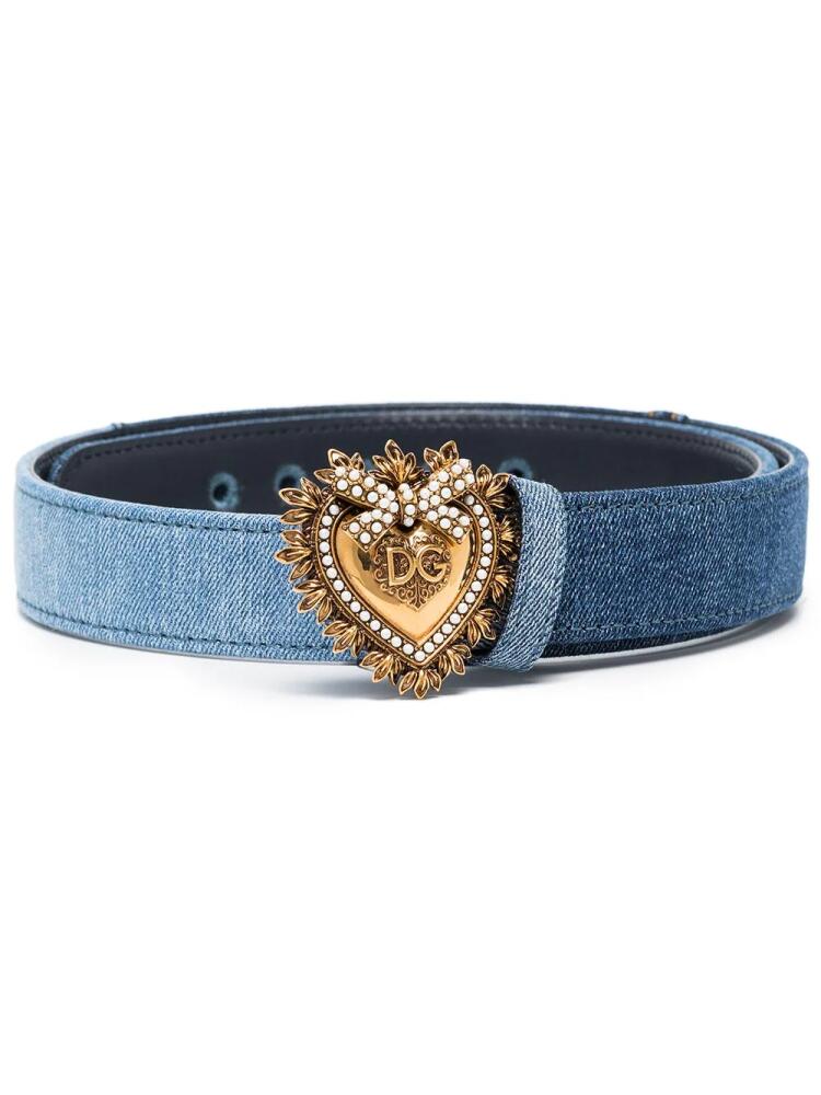 Dolce & Gabbana Devotion denim belt - Blue Cover