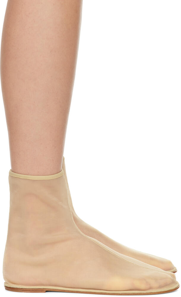 The Row Beige Sock Boots Cover