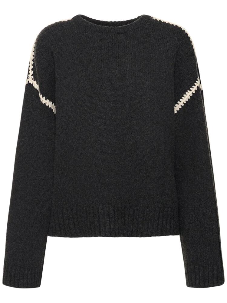 TOTEME Embroidered Wool & Cashmere Sweater Cover